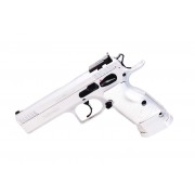 Platnice M-Arms 3D President, kratke za Tanfoglio (SF) z lijakom, srebrna